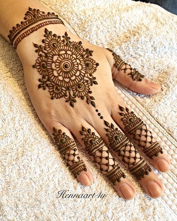 22. Traditional Mehndi Patterns for Full Arms: