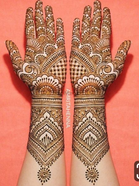 Rajasthani Full Hand Mehndi Design