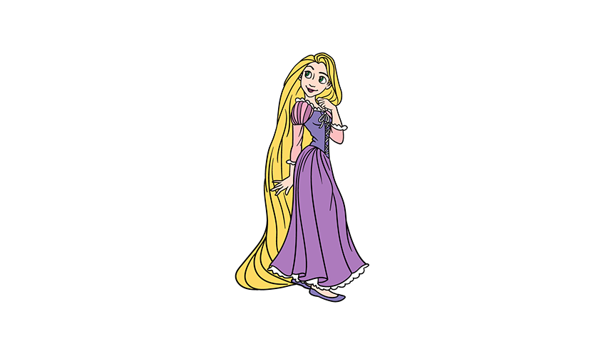 How to draw Rapunzel